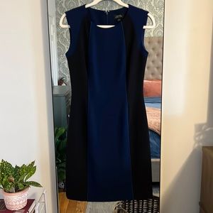 Sleeveless and stretchy Tahari work dress